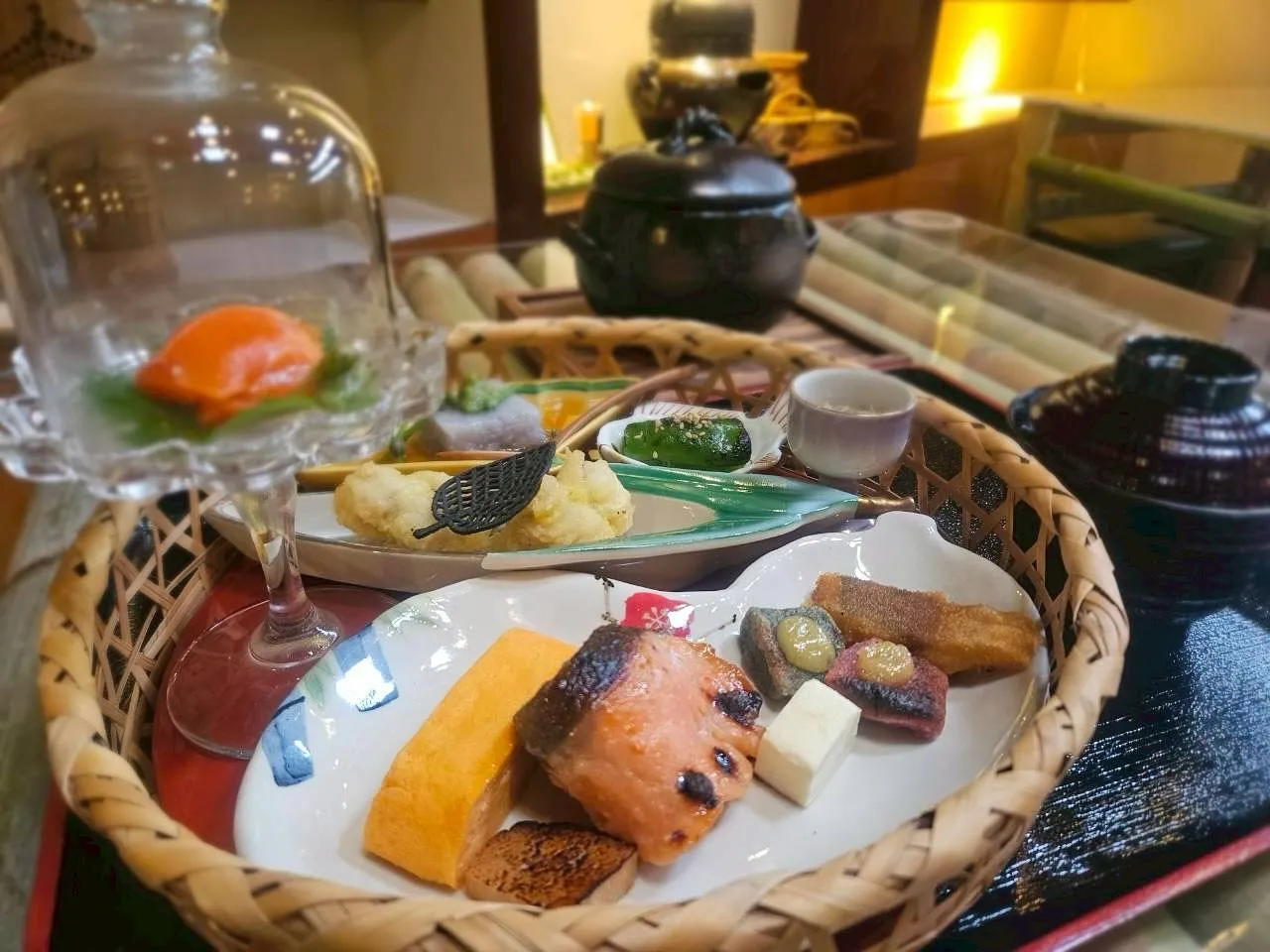 日本料理結縁で皆様に楽しんでいただけていた竹籠御膳